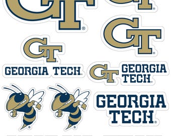 Georgia Tech Yellow Jackets 10 Pack Sticker - Officially Licensed 8" x 10" Decal Sheet
