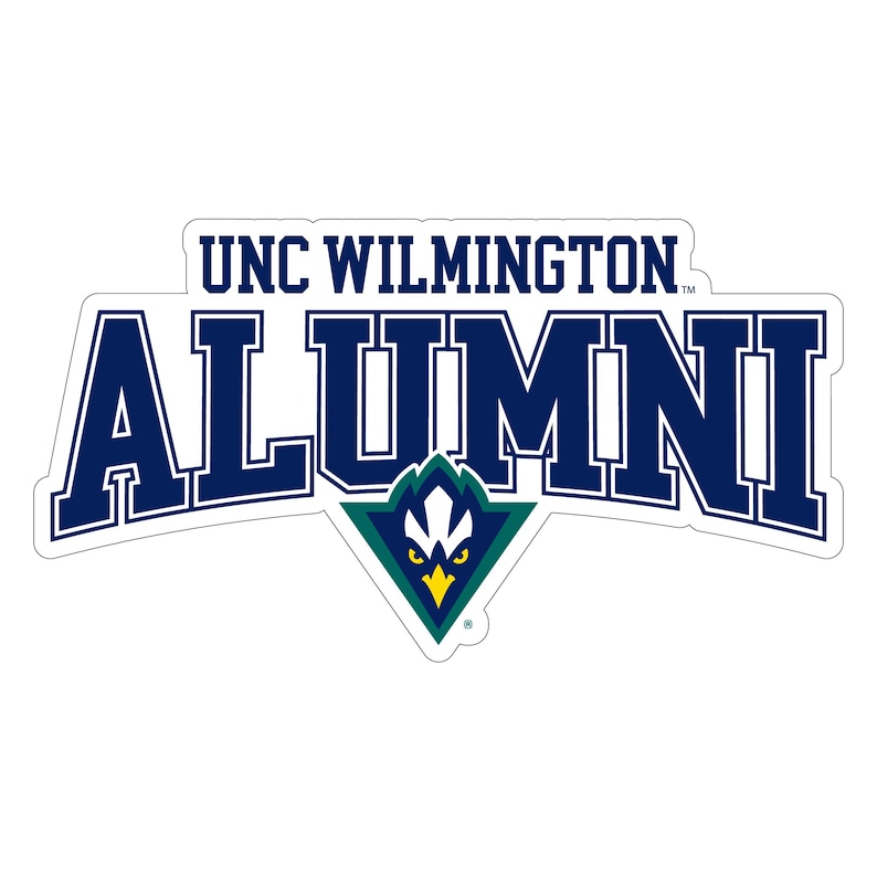 North Carolina Wilmington Seahawks Laser Cut Alumni Vinyl Sticker/Magnet - Officially Licensed image 1