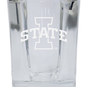 Iowa State Cyclones 2 oz Engraved Square Shot Glass Officially Licensed