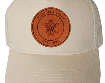 William and Mary Trucker Hat – Unisex Mesh Cap With Round or