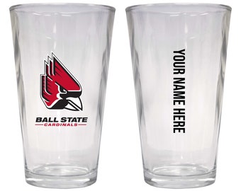 Ball State University Customizable 16 oz Pint Glass Officially Licensed