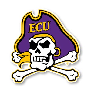 East Carolina Pirates Vinyl Mascot Decal Sticker