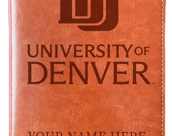 University of Denver Pioneers Customizable Engraved Leatherette Journal Officially Licensed