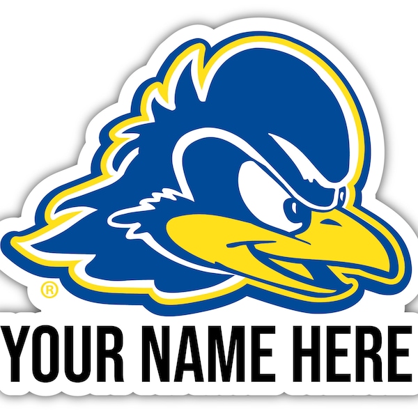 Personalized Customizable Delaware Blue Hens Vinyl Decal Sticker Custom Name