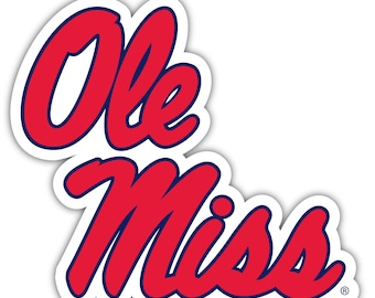 Mississippi Rebels "Ole Miss" Officially Licensed Vinyl Sticker - Multiple Sizes Available