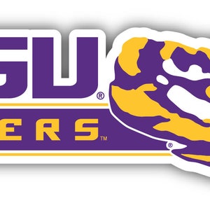 LSU Tigers 4 Inch Wide Colorful Vinyl Decal Sticker
