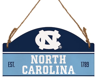 UNC Tar Heels Flat Wood Sign with Hanging String - Officially Licensed Collegiate Product