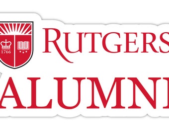Pegatinas o imanes de exalumnos de 4 pulgadas de los Rutgers Scarlet Knights