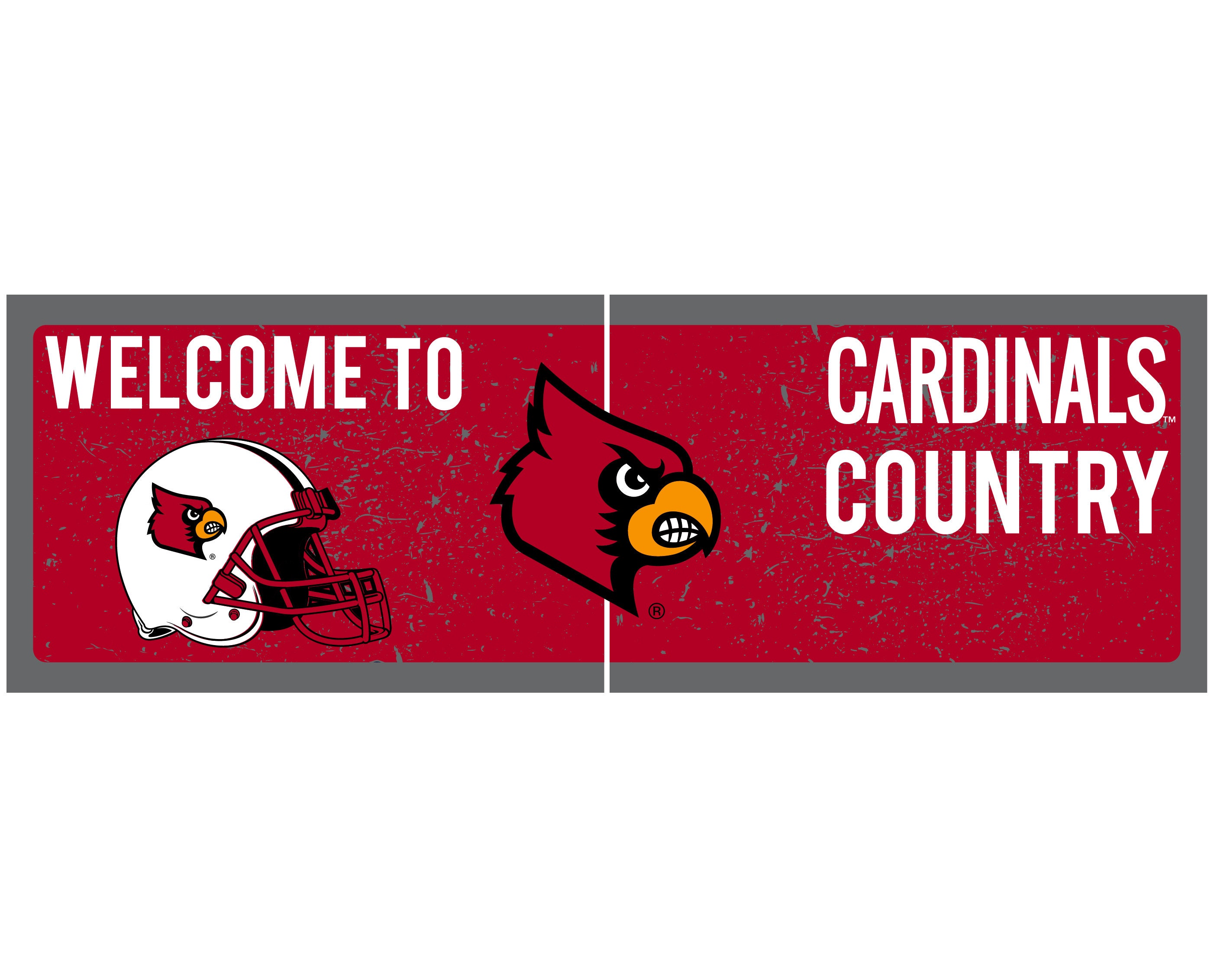 R and R Imports Louisville Cardinals Wood Sign With Frame 