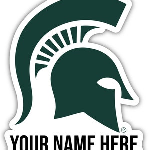 Personalized Customizable Michigan State Spartans Vinyl Decal Etsy