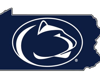 Penn State Nittany Lions - Figura del estado de 4 pulgadas - Adhesivo o imán a elegir