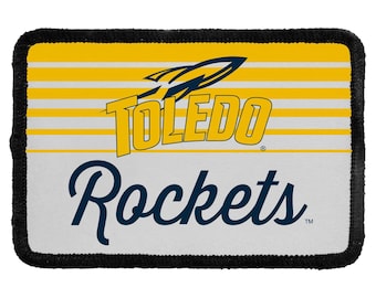 Parche de tela con licencia oficial de los Toledo Rockets (redondo o rectangular)
