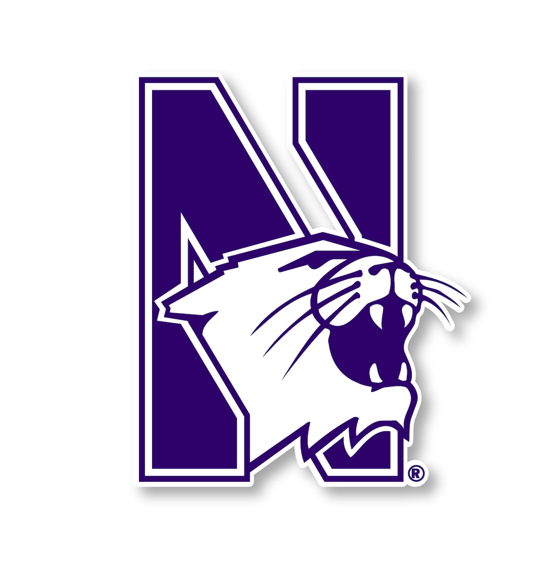 Northwestern University Wildcats Vinyl Mascot Decal Sticker Etsy