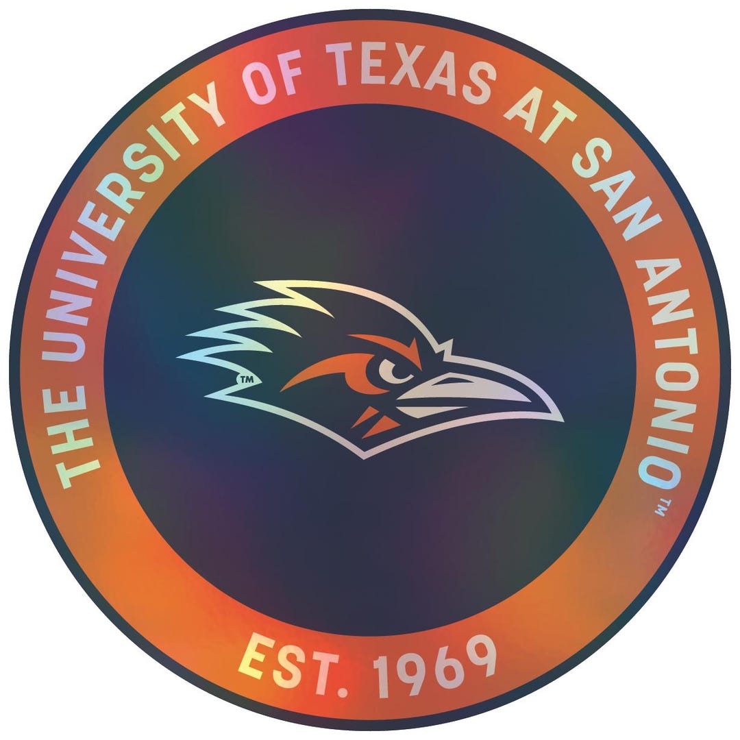 Utsa Logo Sticker UTSA Road Runners Holographic Vinyl Decal Sticker Officially Licensed ...