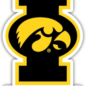 Iowa Hawkeyes Customizable Vinyl Sticker - Multiple Sizes Available