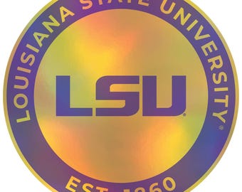 LSU Tigers Holographic Vinyl Decal Sticker Officially Licensed
