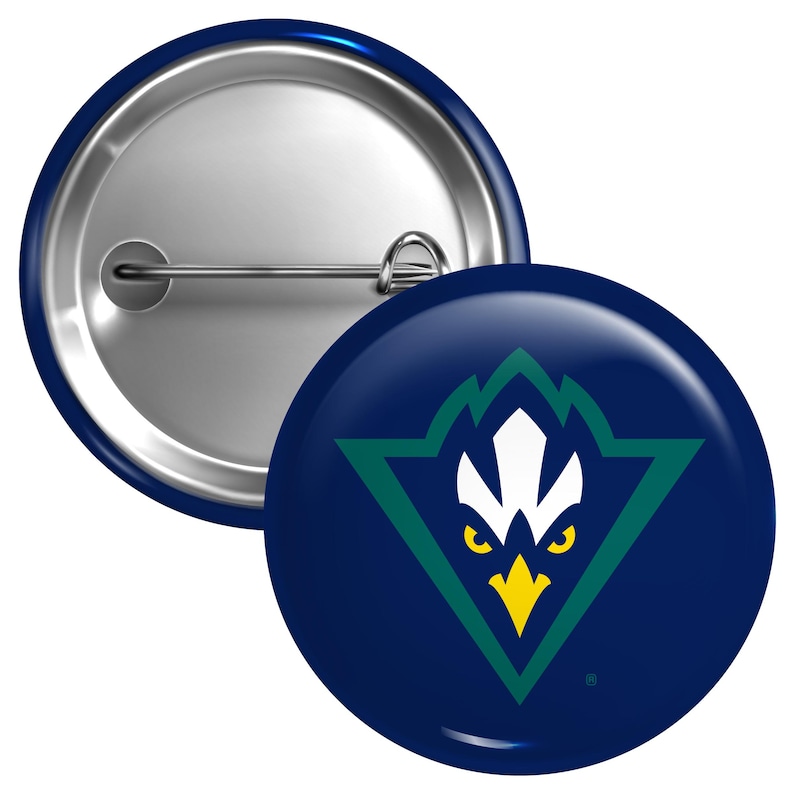 North Carolina Wilmington Seahawks Button Pin Officially Licensed – 3 Size Options image 1