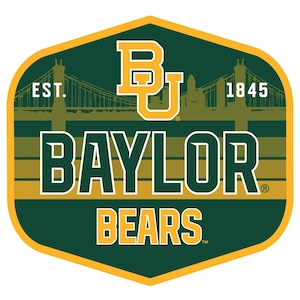 Baylor Bears Scenic Background Vinyl Sticker/Magnet - Officially Licensed