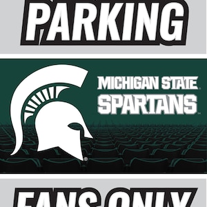 Michigan State Spartans Officially Licensed Parking Metal Sign