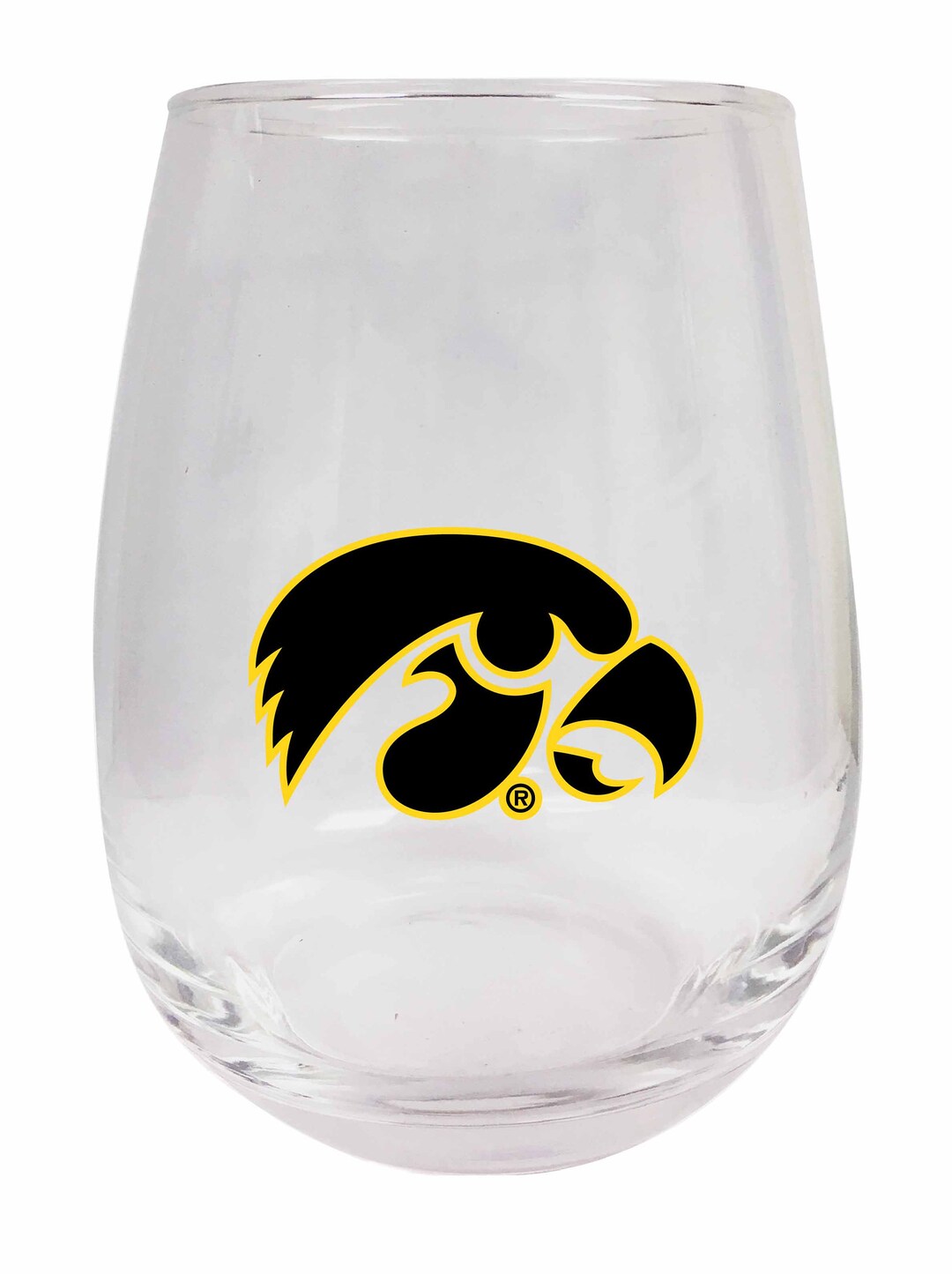 Iowa Hawkeyes 15 Oz Stemless Wine Glass Etsy