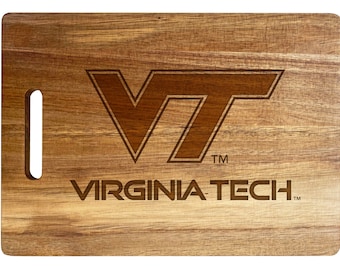 Virginia Tech Hokies Engraved Wooden Cutting Board 10" x 14" Acacia Wood Officially Licensed