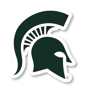 May include: A green Spartan helmet logo with a white outline. The helmet has a crest with a series of lines radiating outward. The logo is a registered trademark.