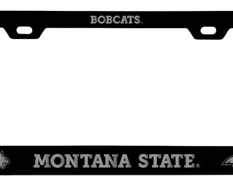 Marco de matrícula de metal grabado de los Montana State Bobcats