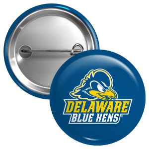 Delaware Blue Hens Button Pin Officially Licensed - 3 Size Options