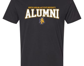 North Carolina A&T State Aggies Officially Licensed Unisex Cotton T-Shirt – Large Front Alumni Design
