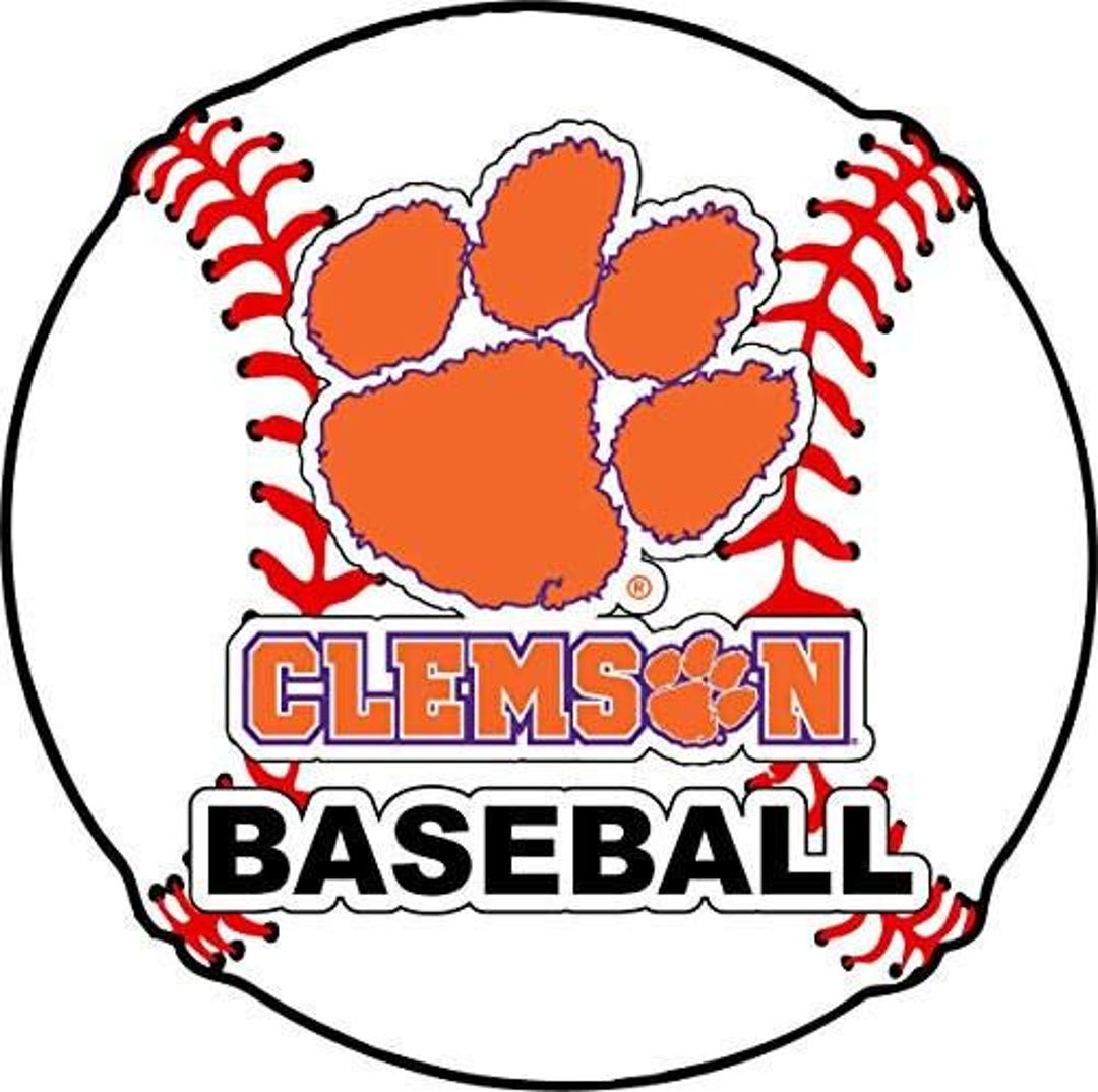 Clemson Tigers 4-inch Vinyl Sticker Ball Design - Multiple Sports ...