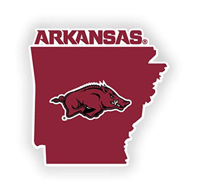 Arkanas Lettering Arkansas Razorbacks 4 Inch State Shape - Sticker / Magnet Choice - Etsy