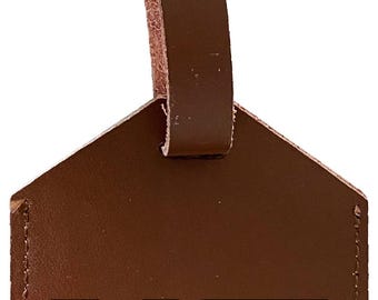 Virginia Tech Hokies Offic. LIC. Engraved Leather Luggage Tag (Multiple Designs)