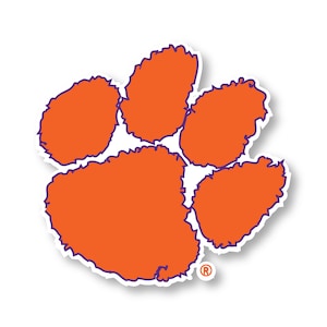 Clemson Tigers Vinyl Mascot Decal Sticker Officially Licensed