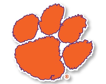 Clemson Tigers Vinyl Mascot Decal Sticker Officially Licensed