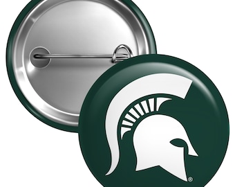Michigan State Spartans Button Pin Officially Licensed – 3 Size Options