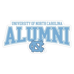 Calcomanía/imán de vinilo cortado a láser de exalumnos de los Tar Heels de la UNC (licencia oficial) imagen 1