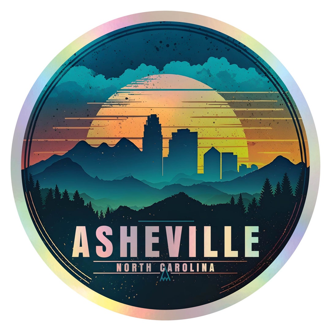 Asheville North Carolina Holographic Souvenir Vinyl Decal Sticker ...