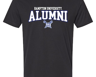Hampton University Officially Licensed Unisex Cotton T-Shirt – Large Front Alumni Design