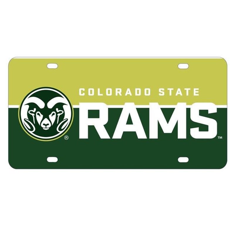 R and R Imports Colorado State Rams Metal License Plate