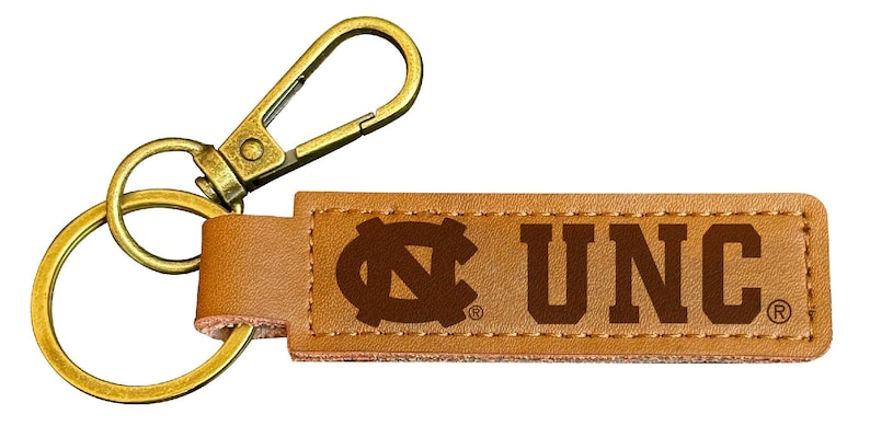 UNC Tar Heels Leather Keychain 3.25"� Long Officially Licensed Collegiate Product Single