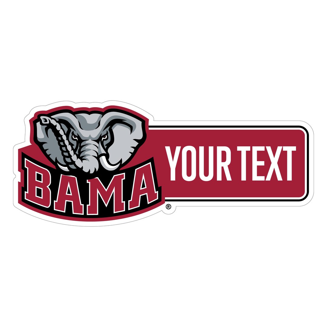 Alabama Crimson Tide Customizable Vinyl Sticker/magnet Officially ...