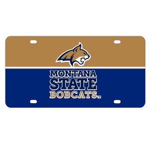 Montana State Bobcats Metal License Plate Car Tag
