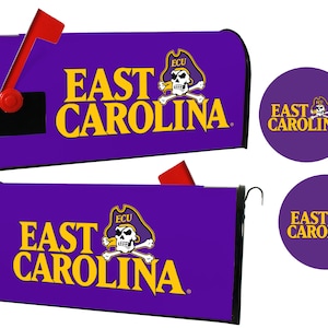 East Carolina Pirates Magnetic Mailbox Cover & Sticker Set Officially Licensed