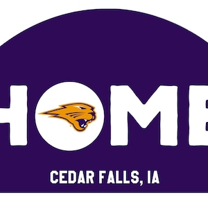 Northern Iowa Panthers Wood Sign with String