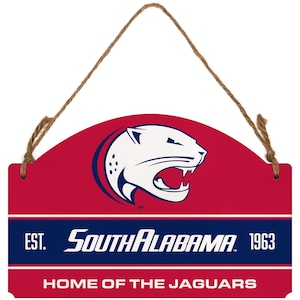 University of South Alabama Flat Wood Sign with Hanging String - Officially Licensed Collegiate Product