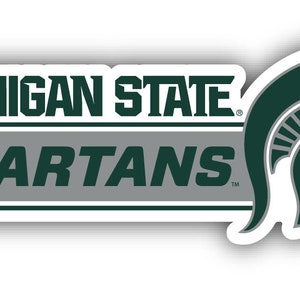 Michigan State Spartans 4 Inch Wide Colorful Vinyl Decal Sticker