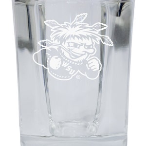 Wichita State Shockers 2 oz Engraved Square Shot Glass Officially Licensed