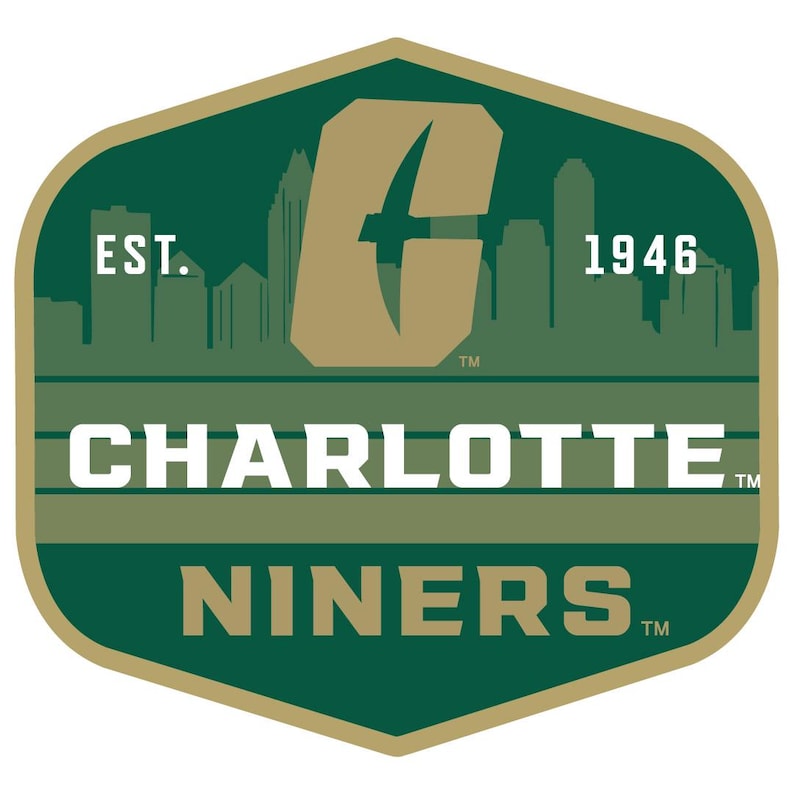 North Carolina Charlotte Forty-Niners Scenic Background Vinyl Sticker/Magnet - Officially Licensed image 1