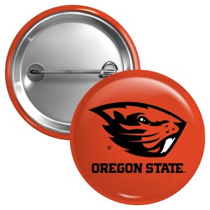 Oregon State Beavers Button Pin Officially Licensed - 3 Size Options