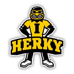 Iowa Hawkeyes Herky Vinyl Mascot Decal Sticker Officially Licensed